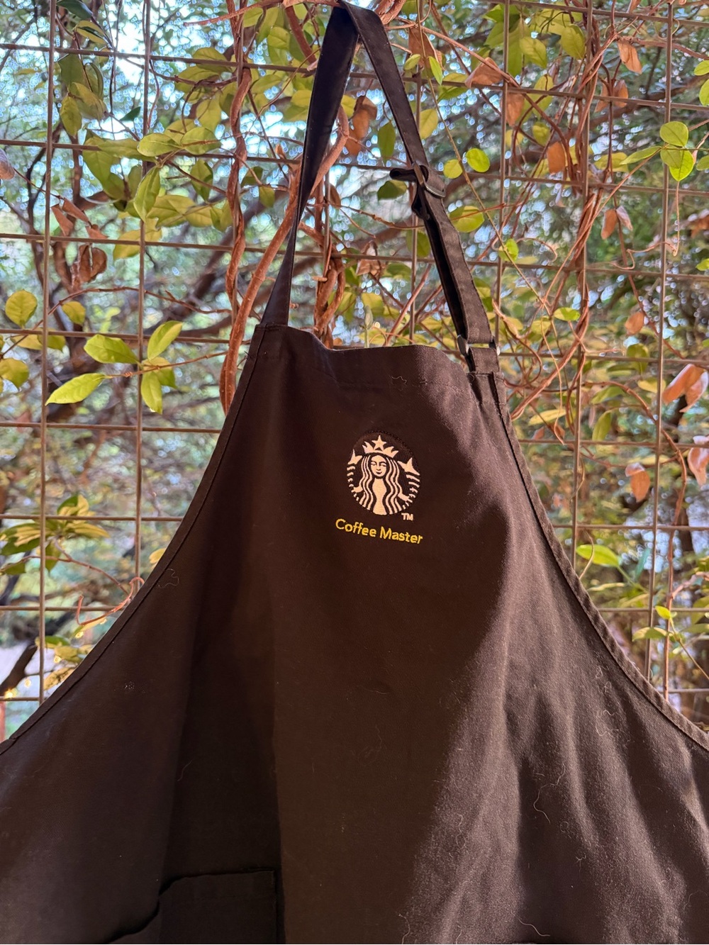 Starbucks Black Apron with coffee master logo